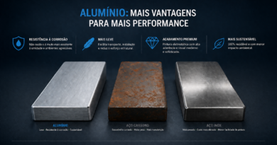 Vantagens do alumínio em relação ao aço.