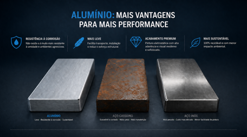 Vantagens do alumínio em relação ao aço.